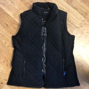 Black quilted vest